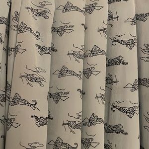 Gorgeous HVN blue on blue “leopard” print skirt